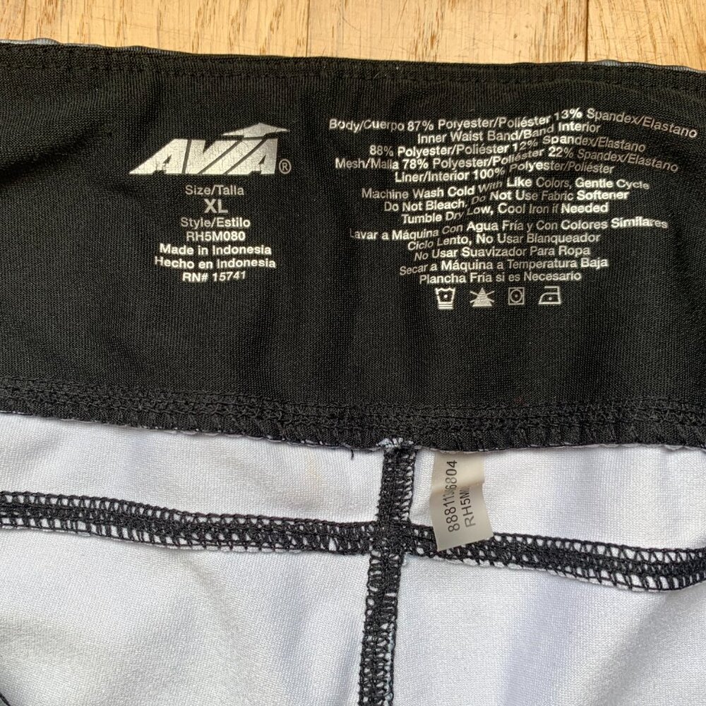 Avia Capris Black Tie Dye Leggings Womens XL - Picture 3 of 10